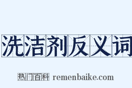 洗洁剂反义词是什么意思的图片